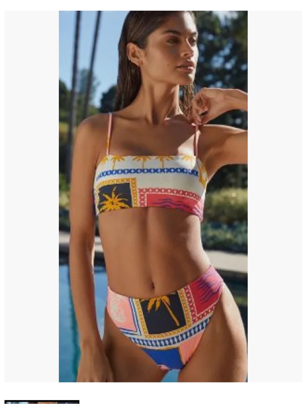 Maaji Multicolor Patchwork Print Bikini - Blue, Pink, Yellow, Navy